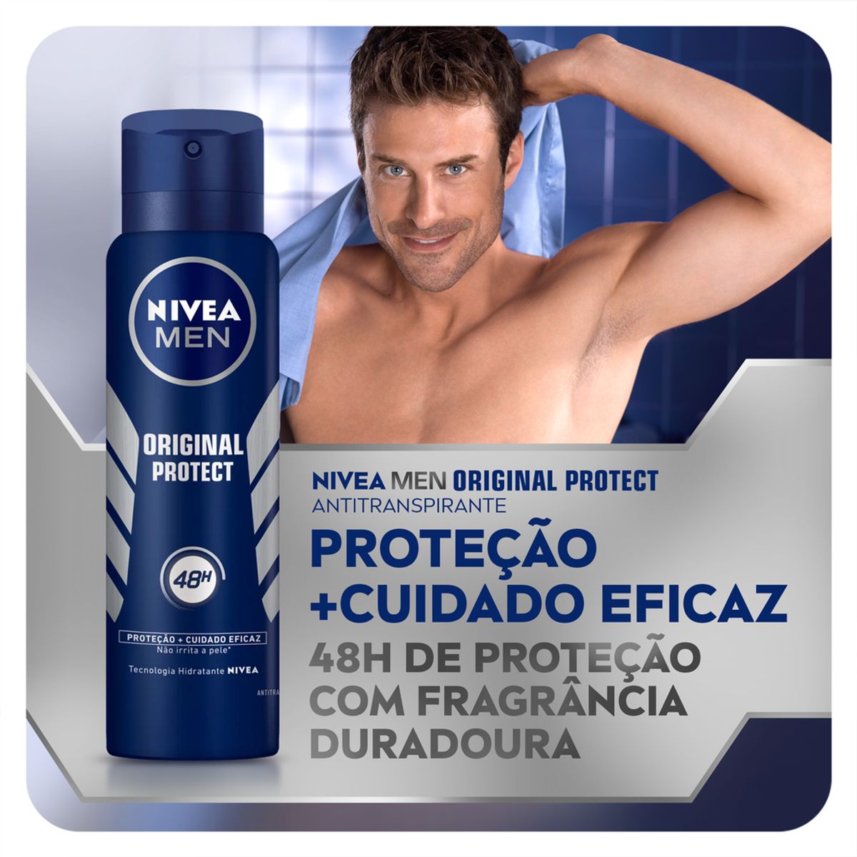 Desodorante Aerossol Nivea Men Original Protect 150ml image number 1