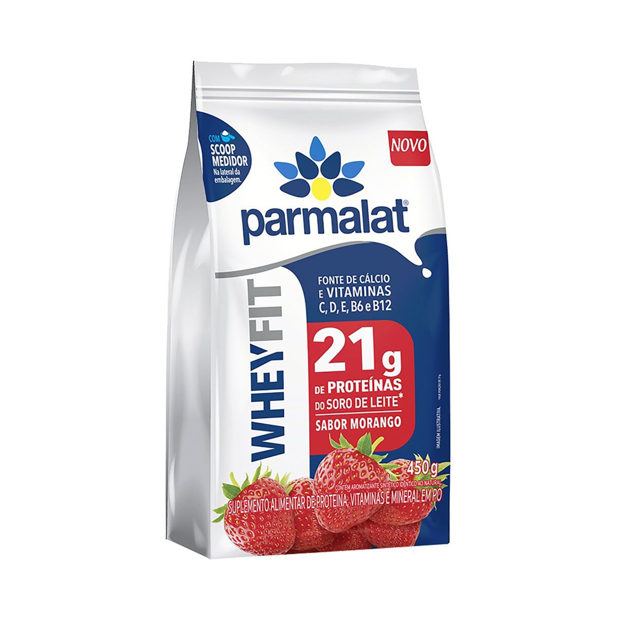 Suplemento Proteico Pó Parmalat Morango 450g