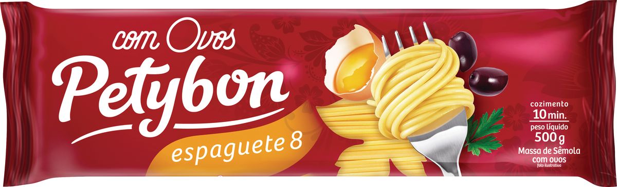 Macarrão Petybon Sêmola com Ovos Espaguete 8 500g