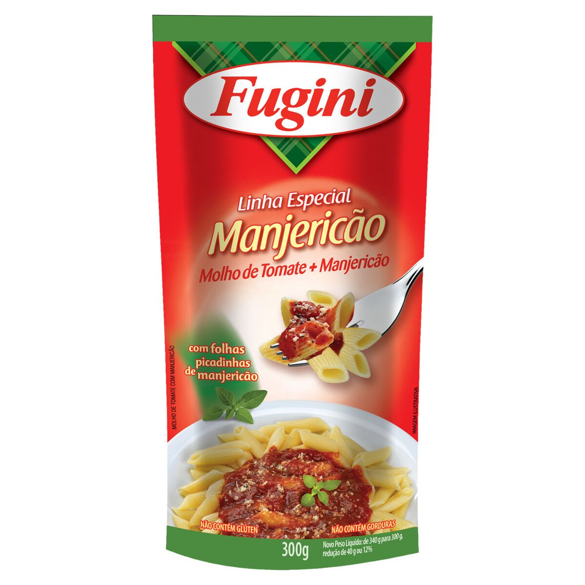 Molho de Tomate Fugini Manjericão Sachê 300g image number 0