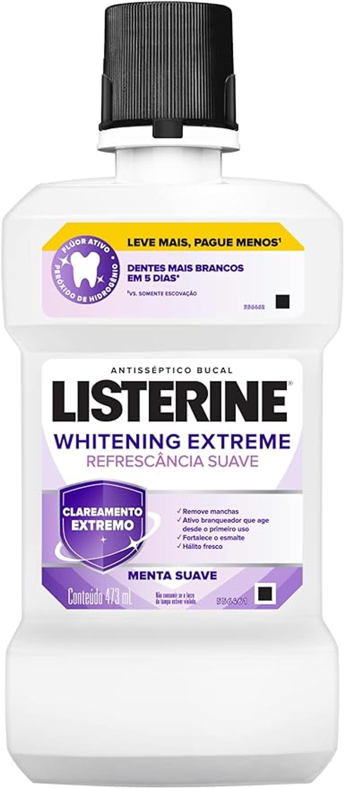 Antisséptico Bucal Listerine Whitening Extrema Menta 473ml