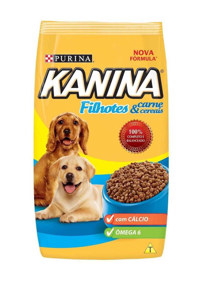 Alimento Kanina Cães Filhotes Carne e Cereais 15kg