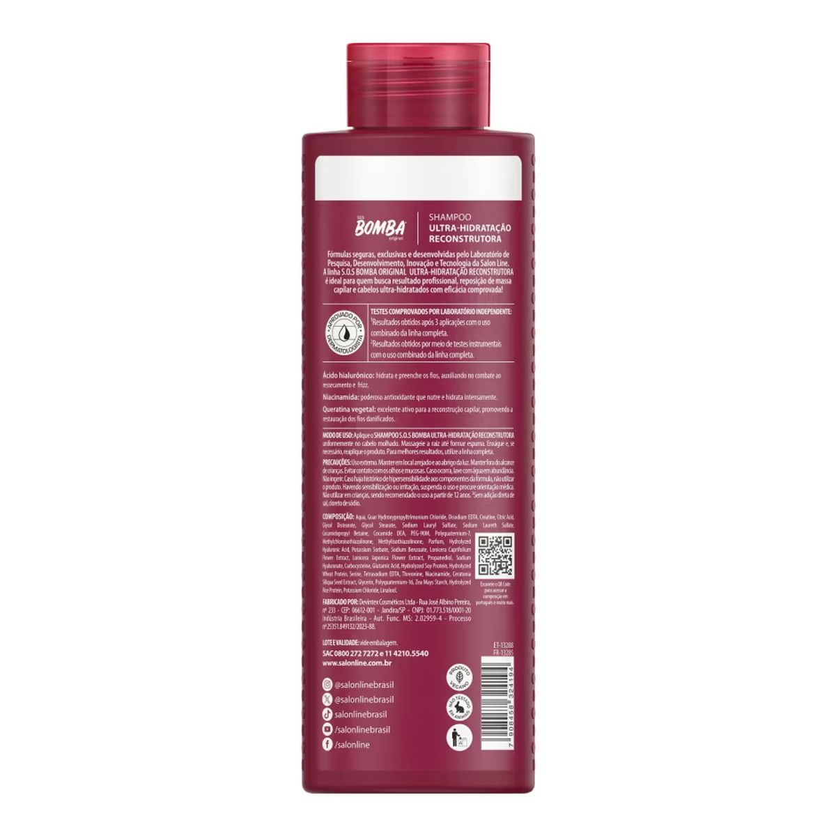 Shampoo Salon Line SOS Bomba Ultra-Hidratação Reconstrutora 300ml image number 1