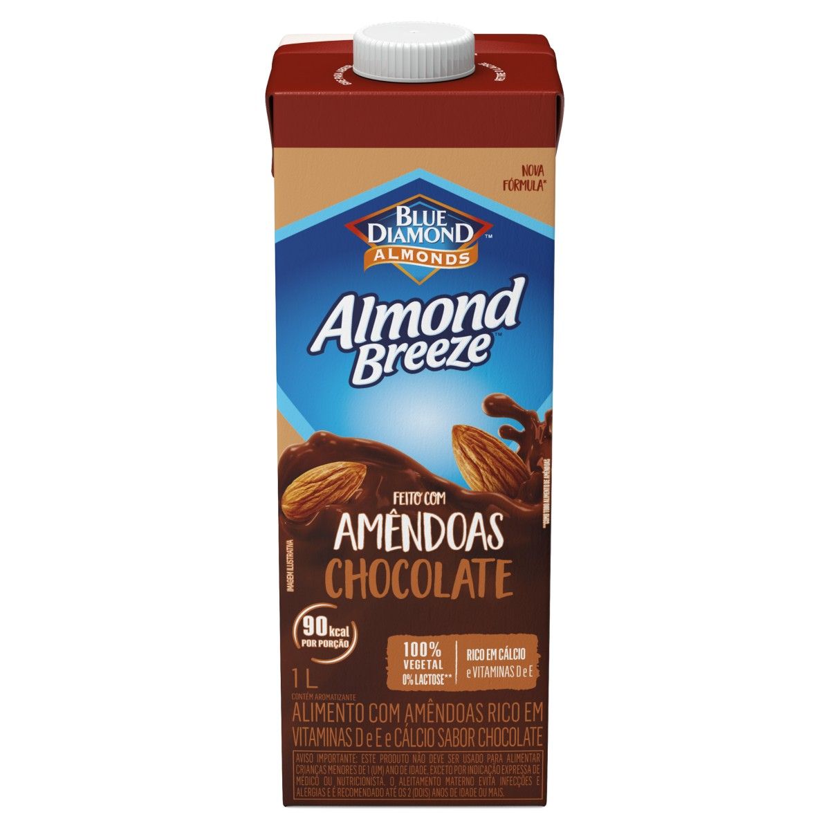 Alimento Almond Breeze com Amêndoas Chocolate 1l