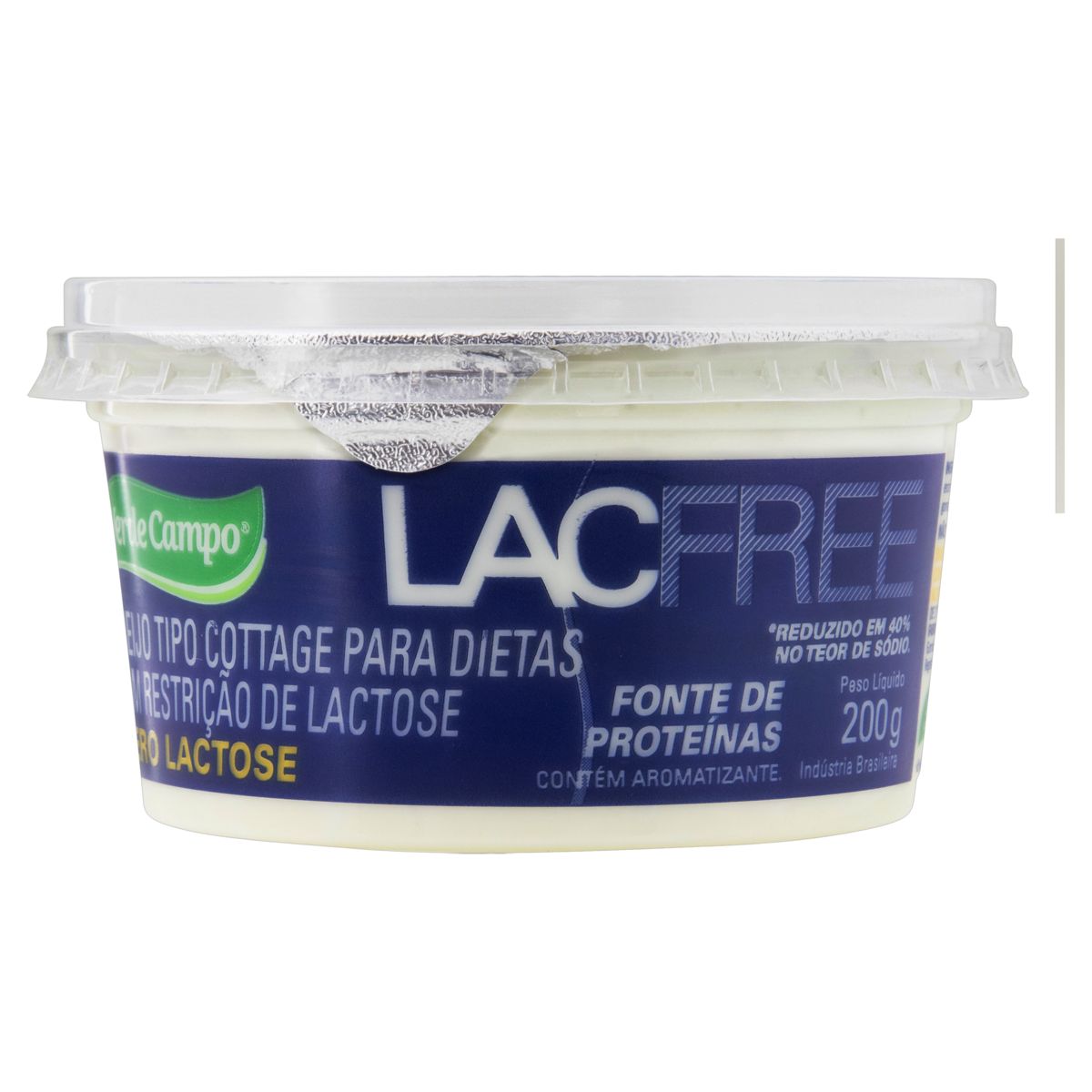 Queijo Cottage Verde Campo Zero Lactose  Lacfree 200g image number 1