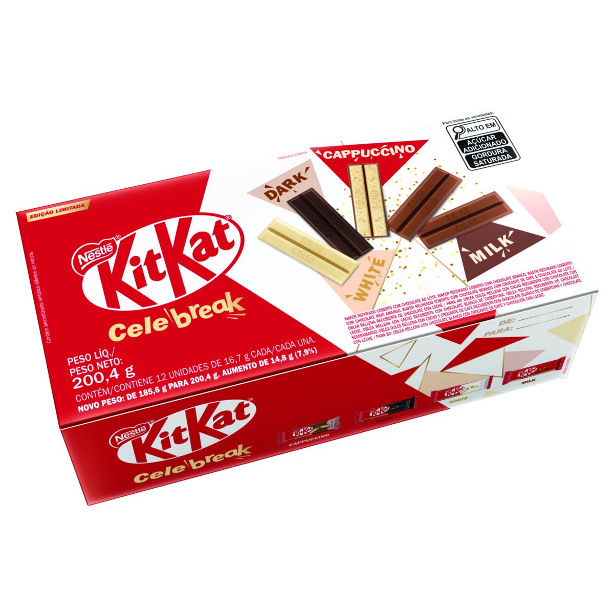 Chocolate KitKat Celebreak Sortidos Caixa 200,4g image number 0