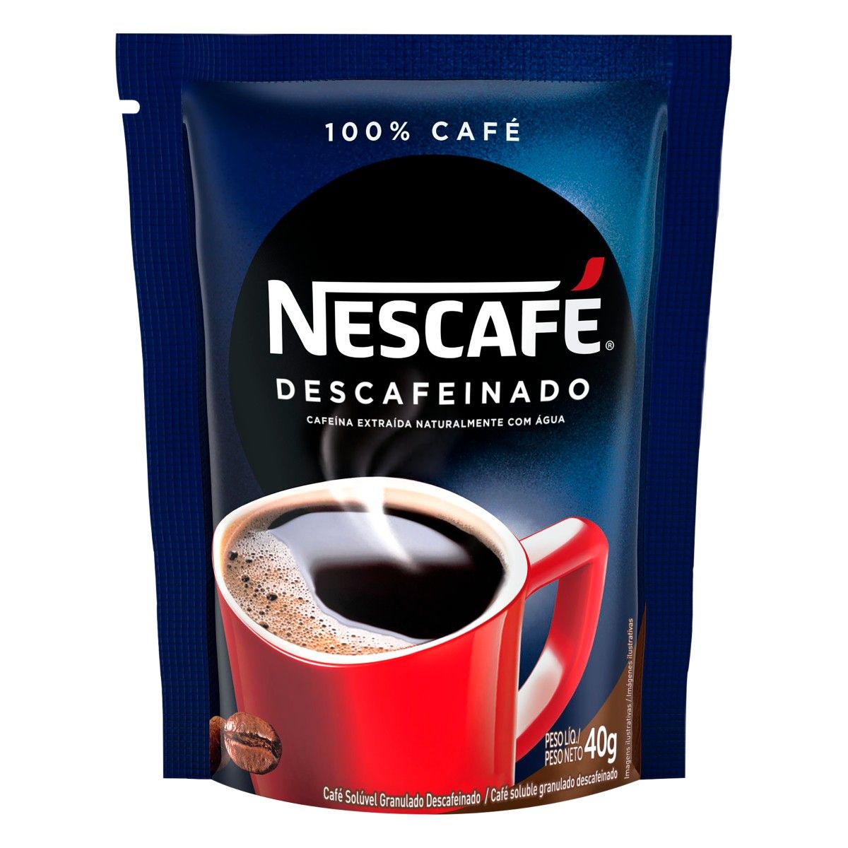 Café Solúvel Nescafé Descafeinado Sachê 40g