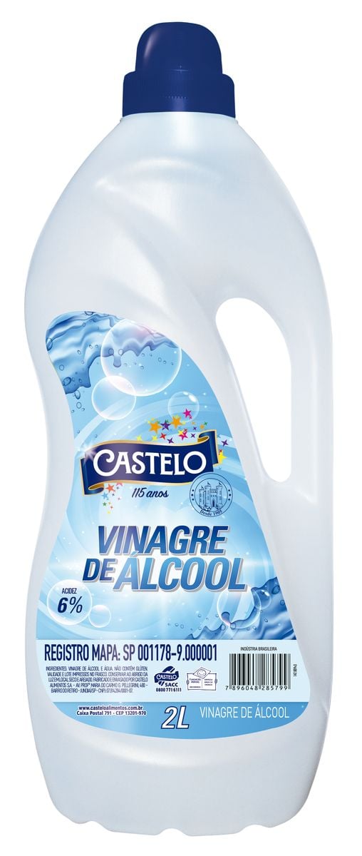Vinagre Castelo de Álcool 6% Acidez 2L