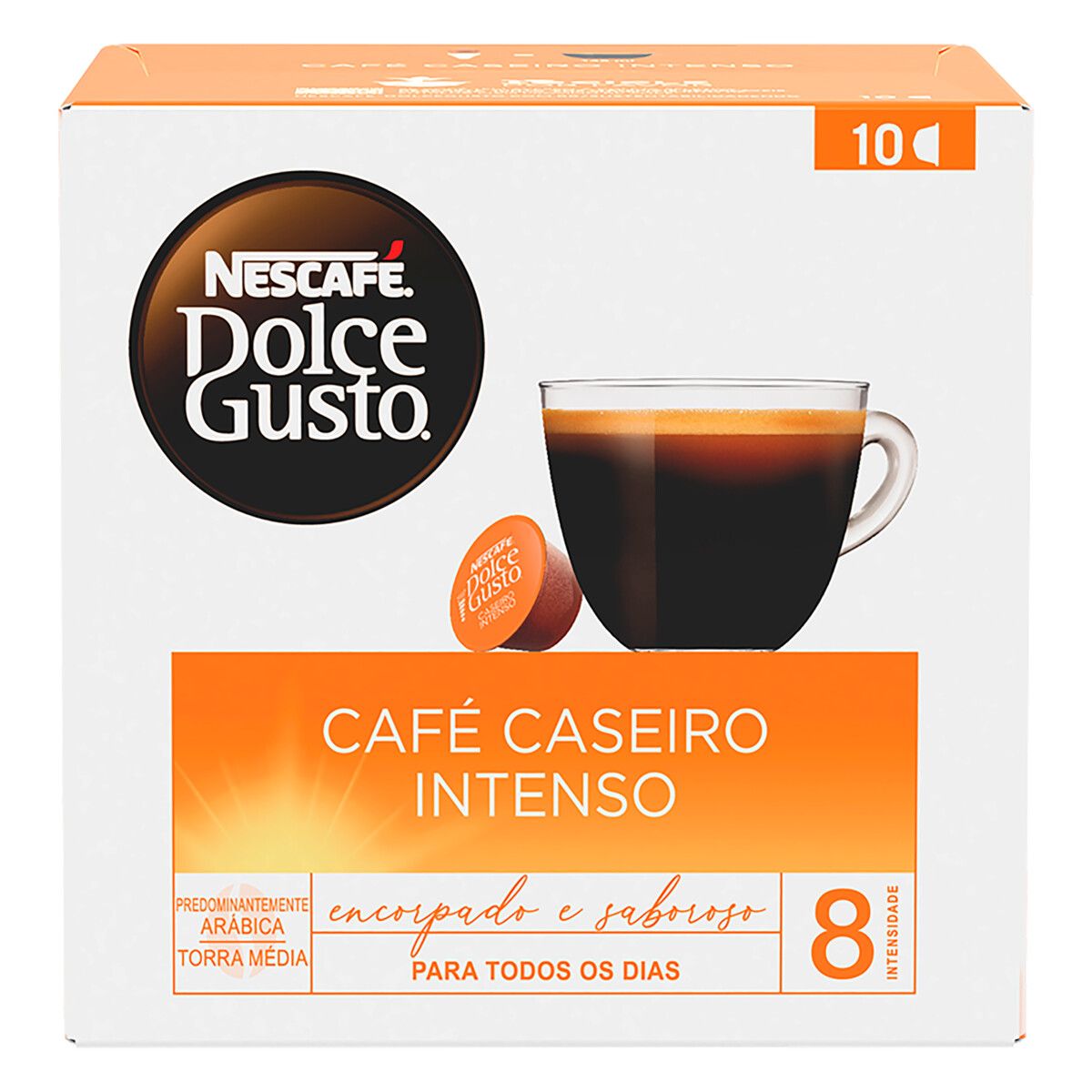 Café em Cápsula Nescafé Dolce Gusto Café Caseiro Intenso 90g 10 Cápsulas