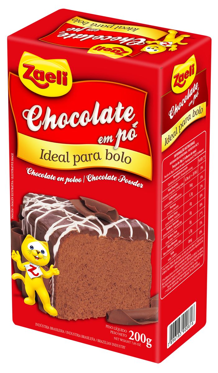 Chocolate em Pó Zaeli 200g