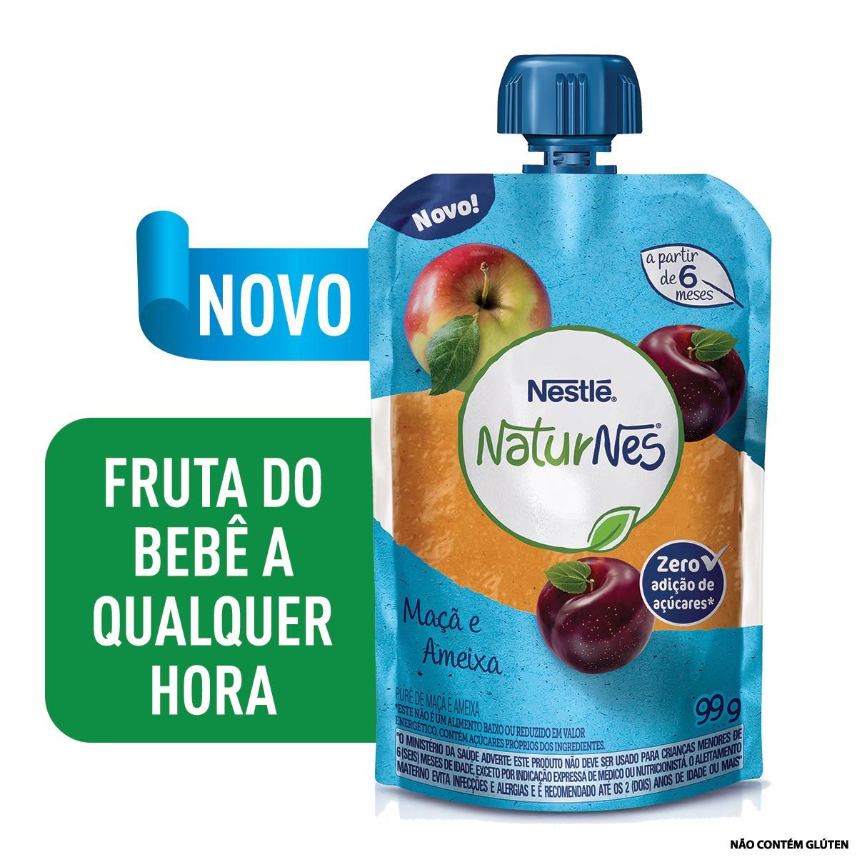 Purê Nestlé Naturnes Maçã e Ameixa 99g image number 0