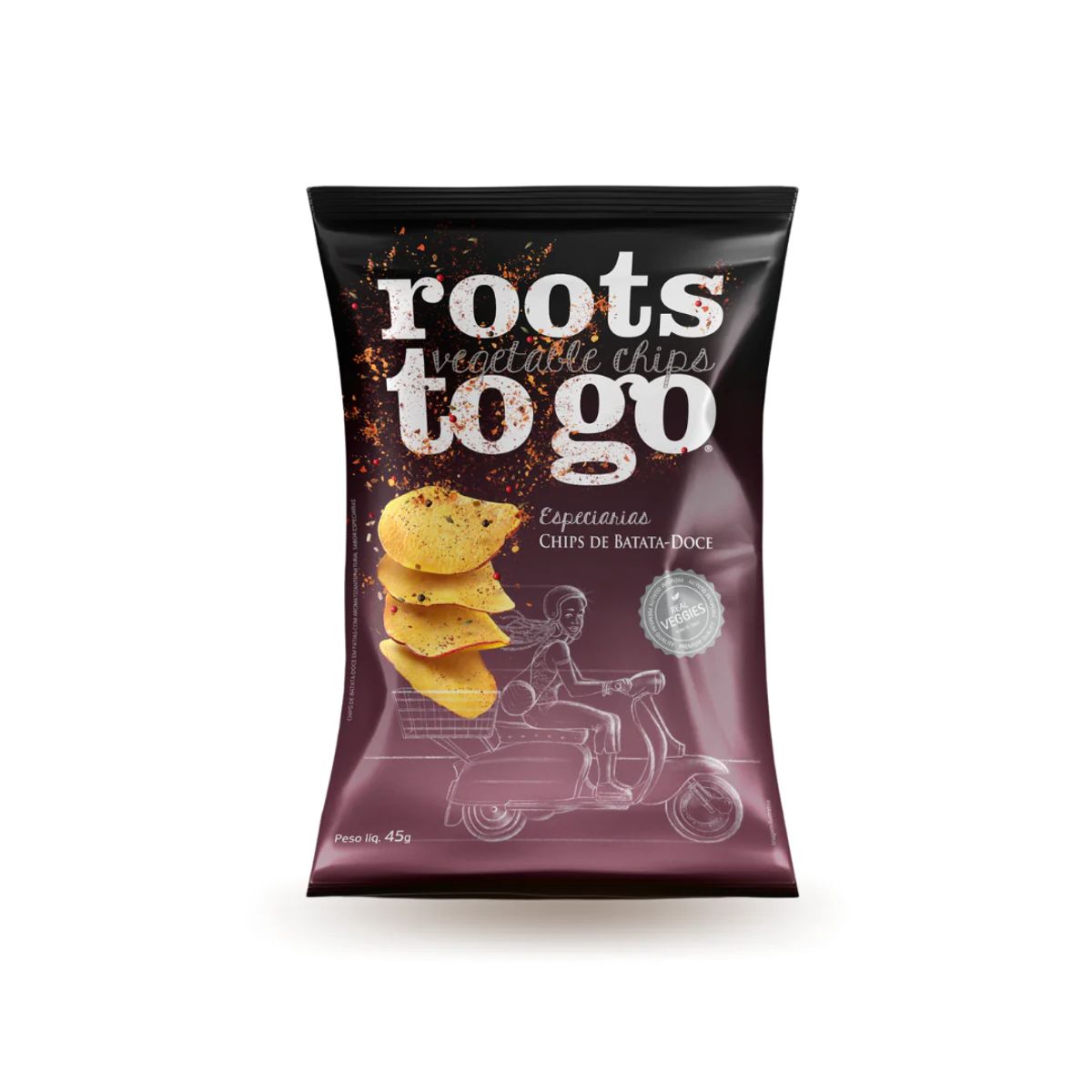 Chips de Batata-Doce Roots To Go Especiarias 45g image number 0