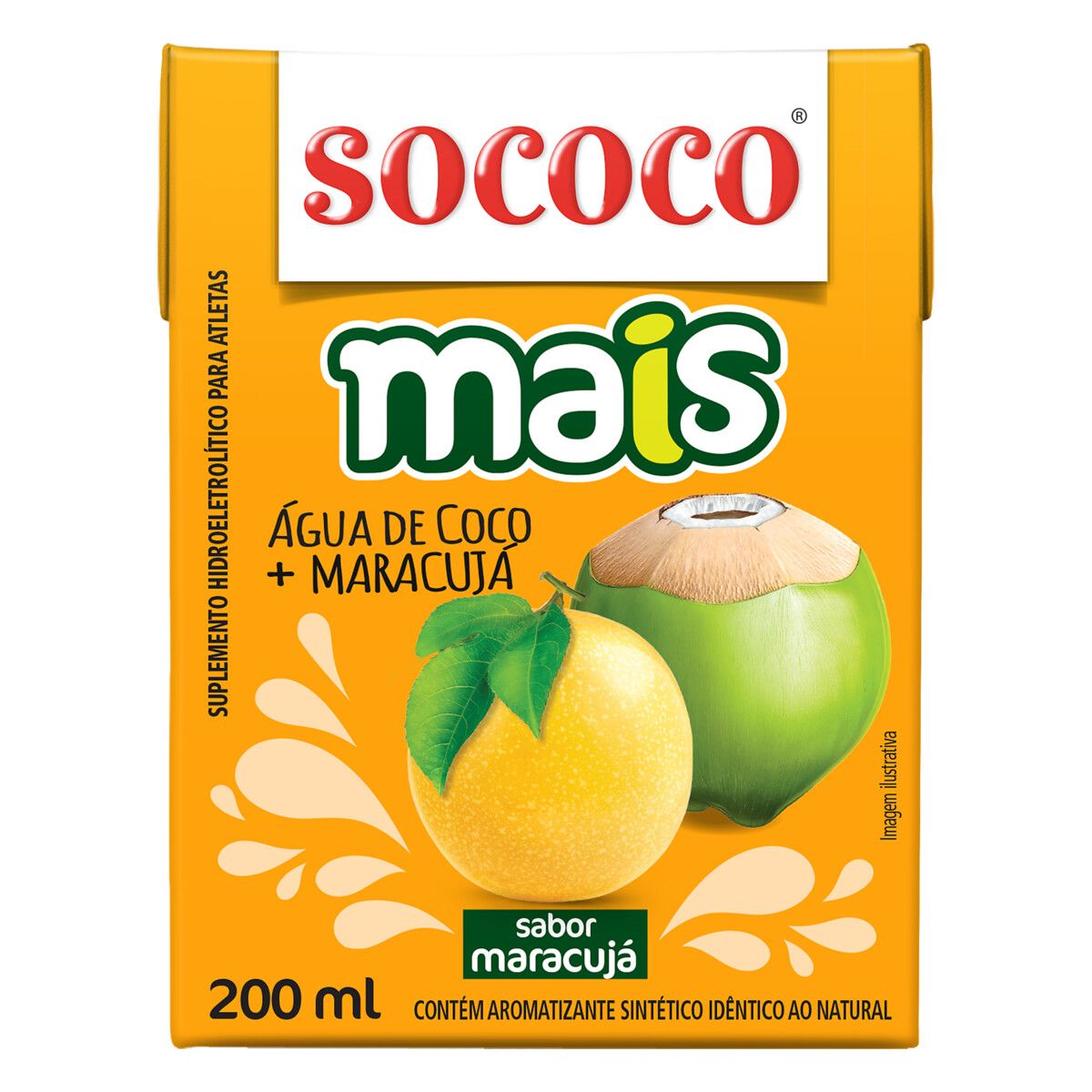 Água de Coco Sococo Mais Sabor Maracujá 200ml