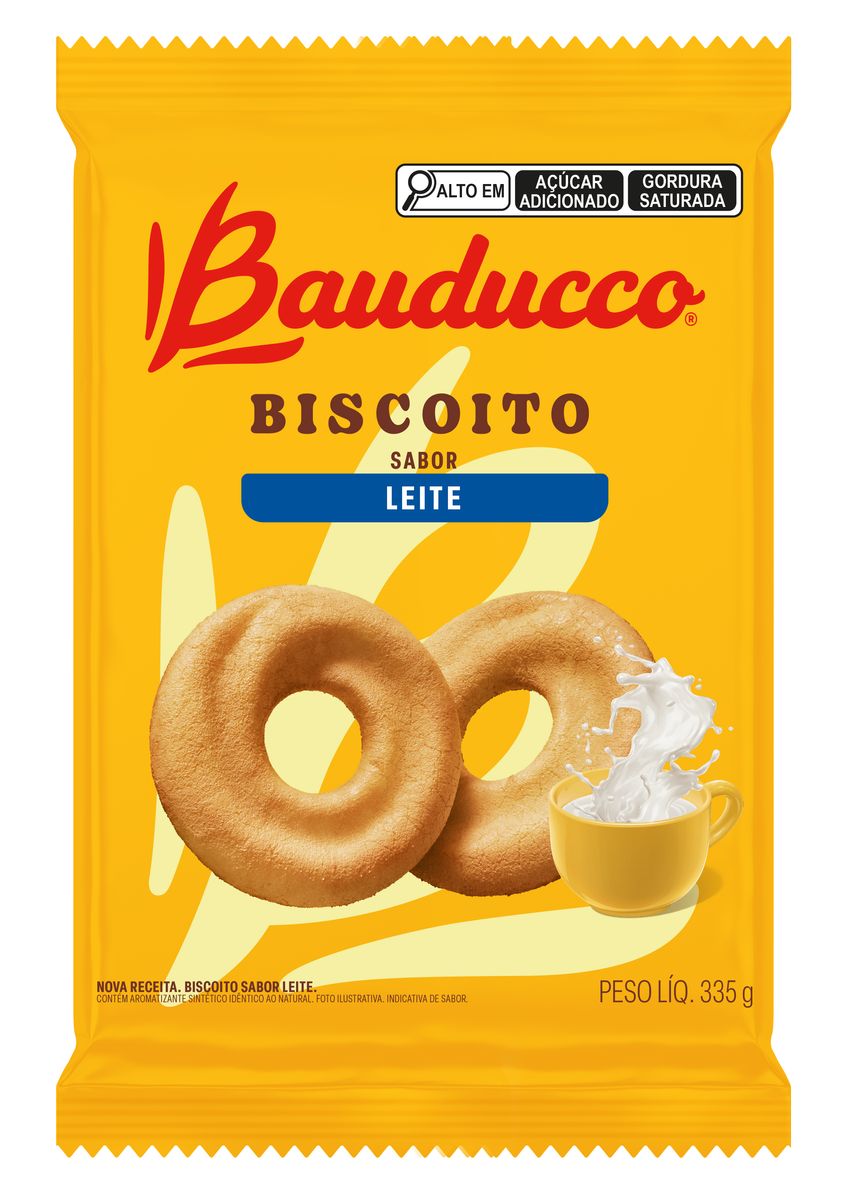 Biscoito Bauducco Leite Pacote 335g