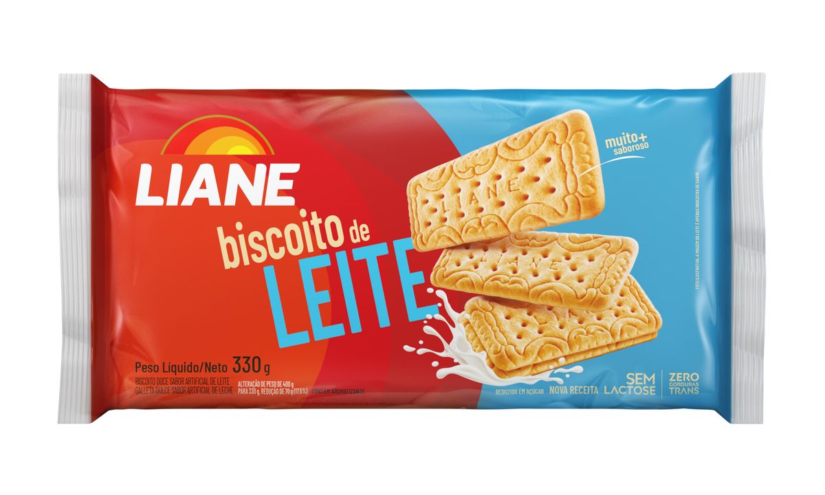 Biscoito Liane Leite 330g image number 0