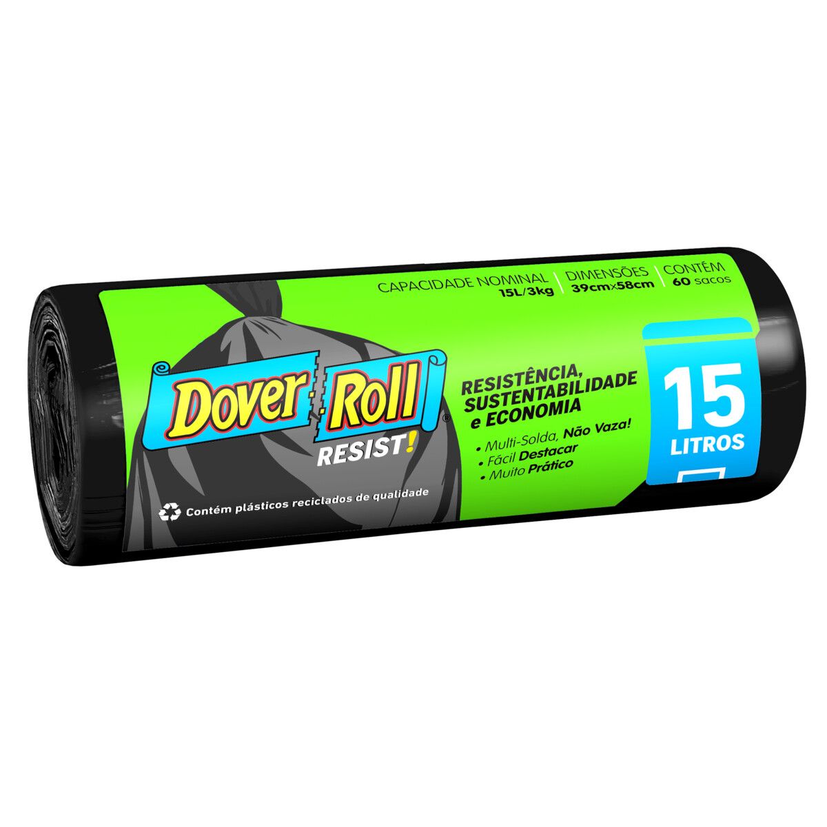 Saco para Lixo Dover Roll 15L Resist 60 Unidades image number 4