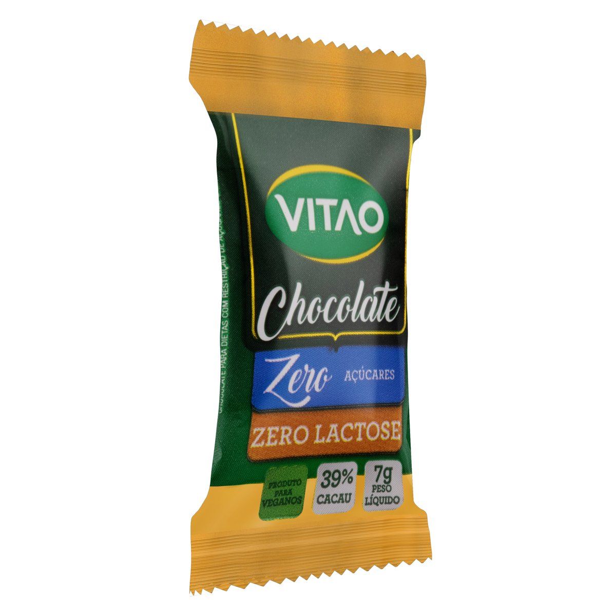 Chocolate 39% Cacau Zero Lactose Zero Açúcar Vitao Pacote 7g image number 4