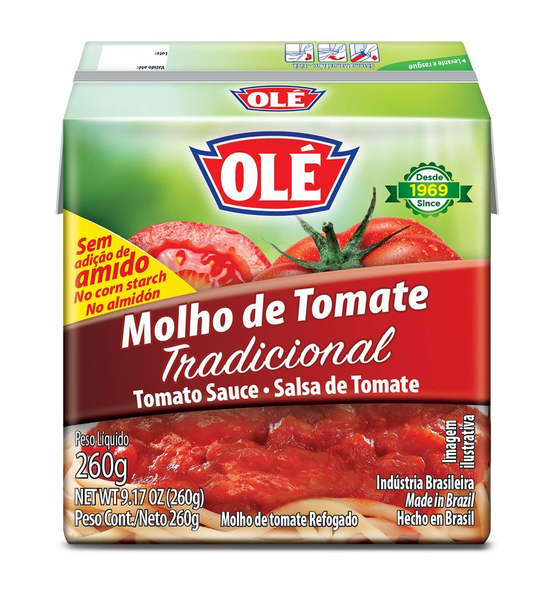 Molho de Tomate Olé Tradicional TP 260g