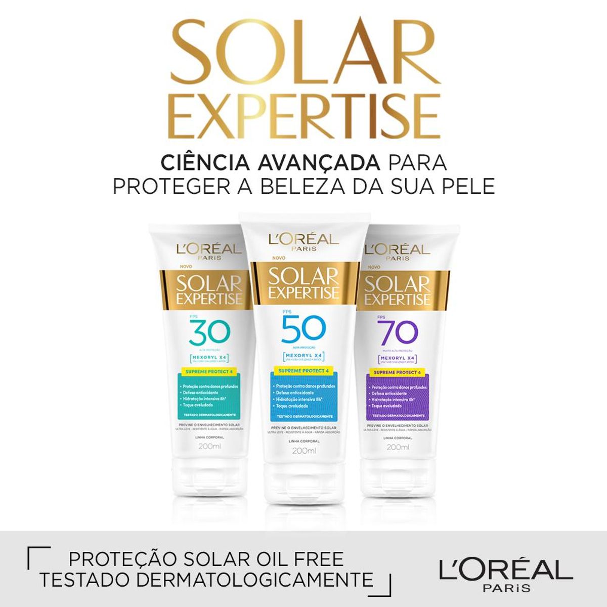 Protetor Solar Corporal L'Oréal Paris Solar Expertise Supreme Protect 4 FPS 70, 200ml image number 5