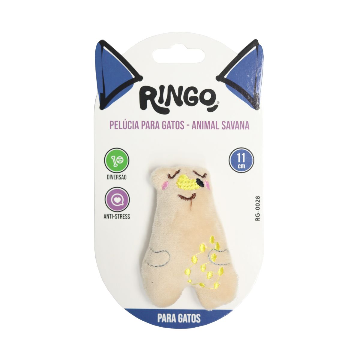 Brinquedo para Gatos Ringo Pelúcia Animal Savana