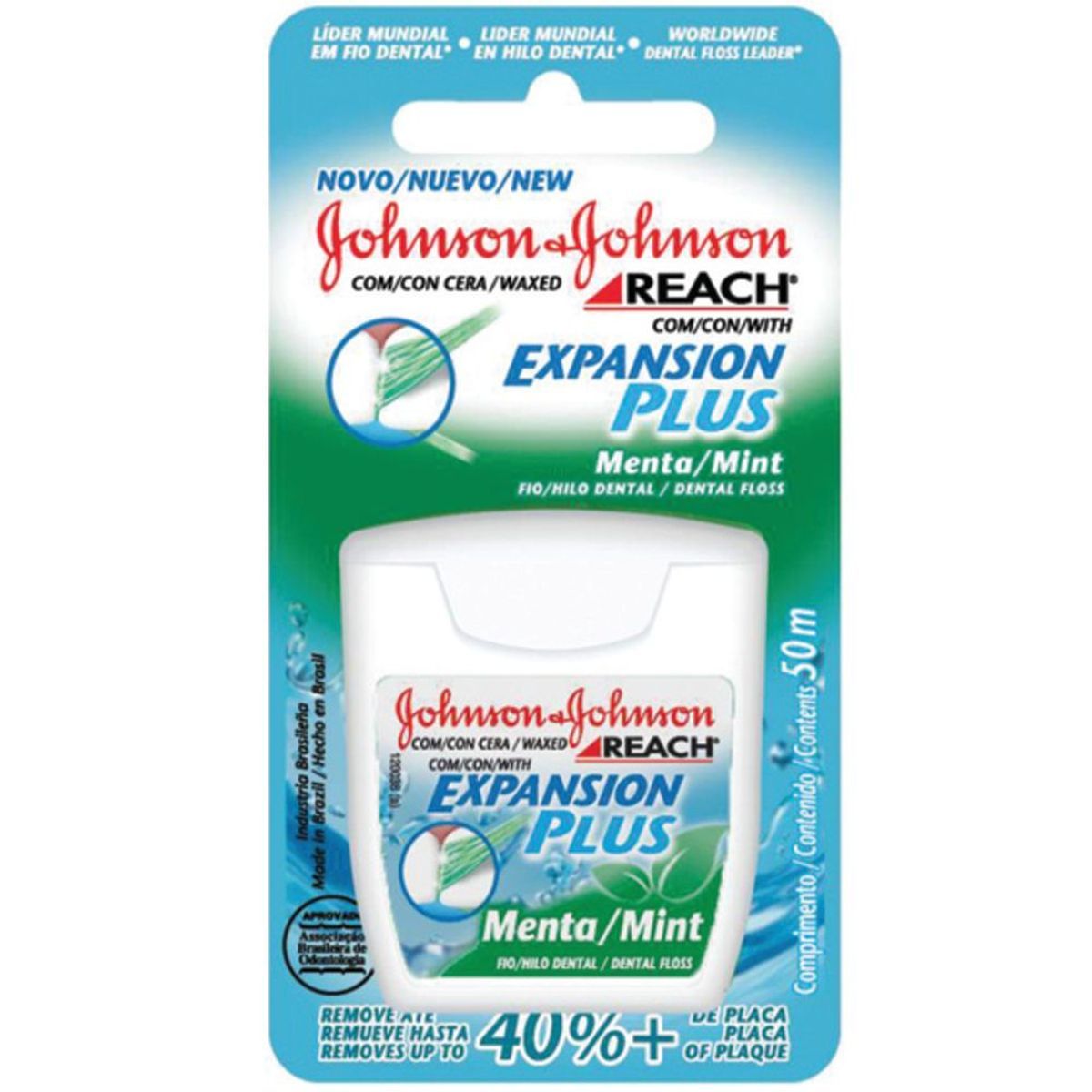 Fio Dental Johnson & Johnson Expansion Plus Menta 50mts Unidade image number 0
