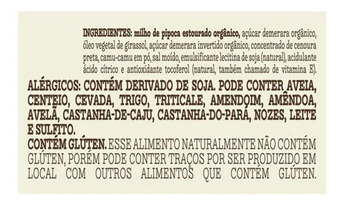 Pipoca Pronta Doce Orgânica Mãe Terra Rosa 35g image number 2