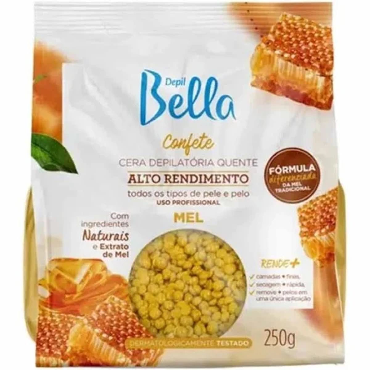 Cera Depilatória Depil Bella Confete Mel 250ml