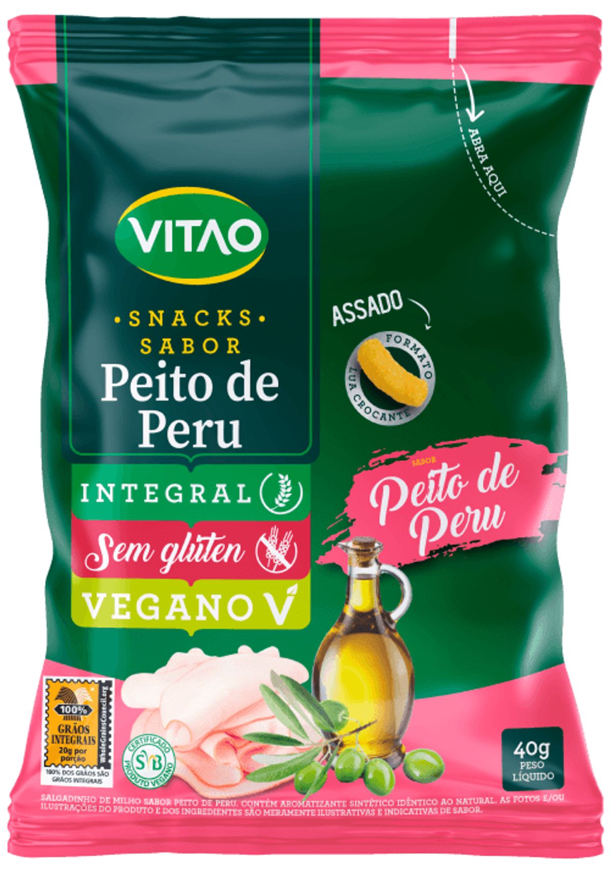 Snack Integral Vitao Peito de Peru 40g