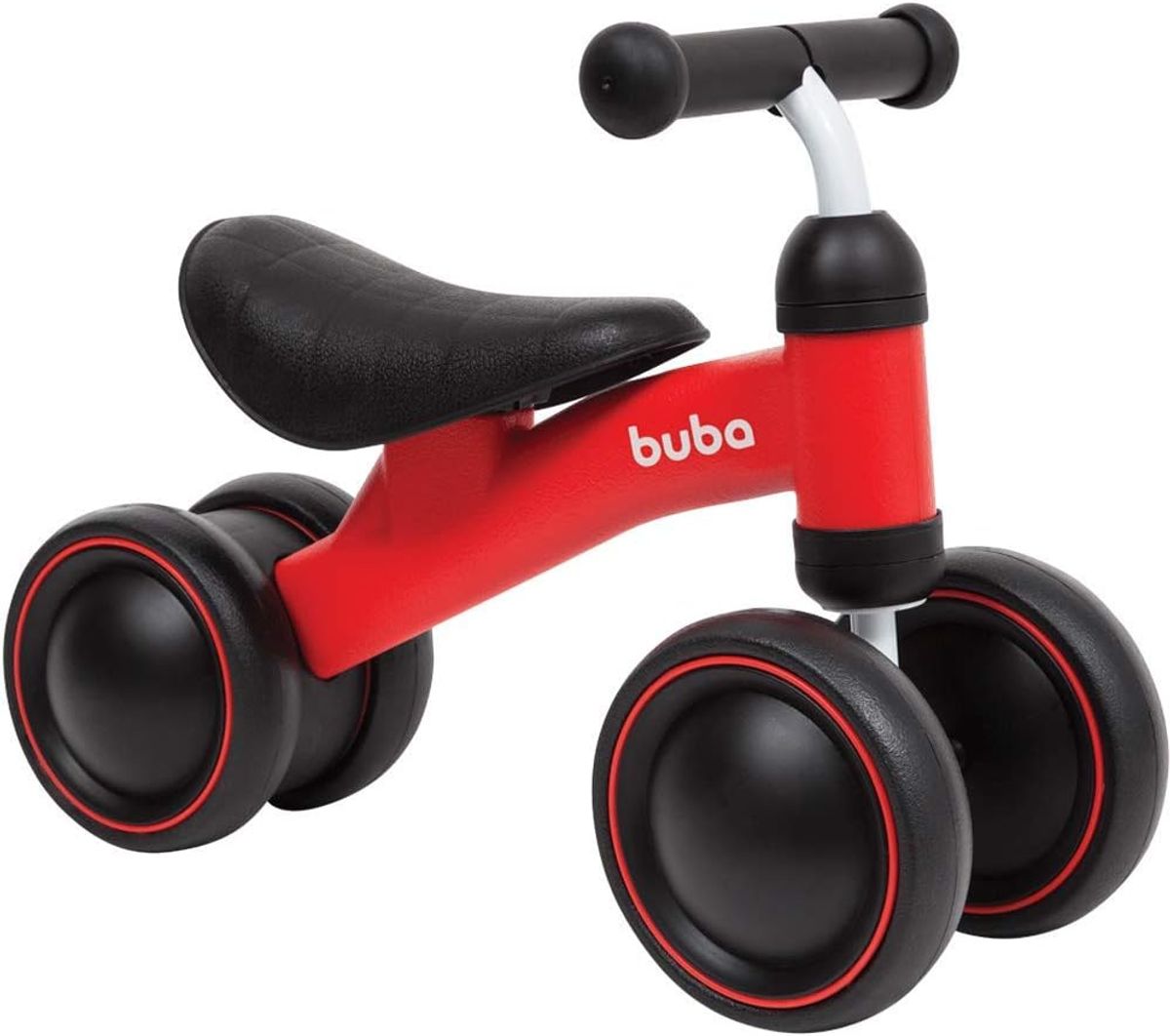 Bicicleta de Equilíbrio Buba 4 Rodas Vermelha