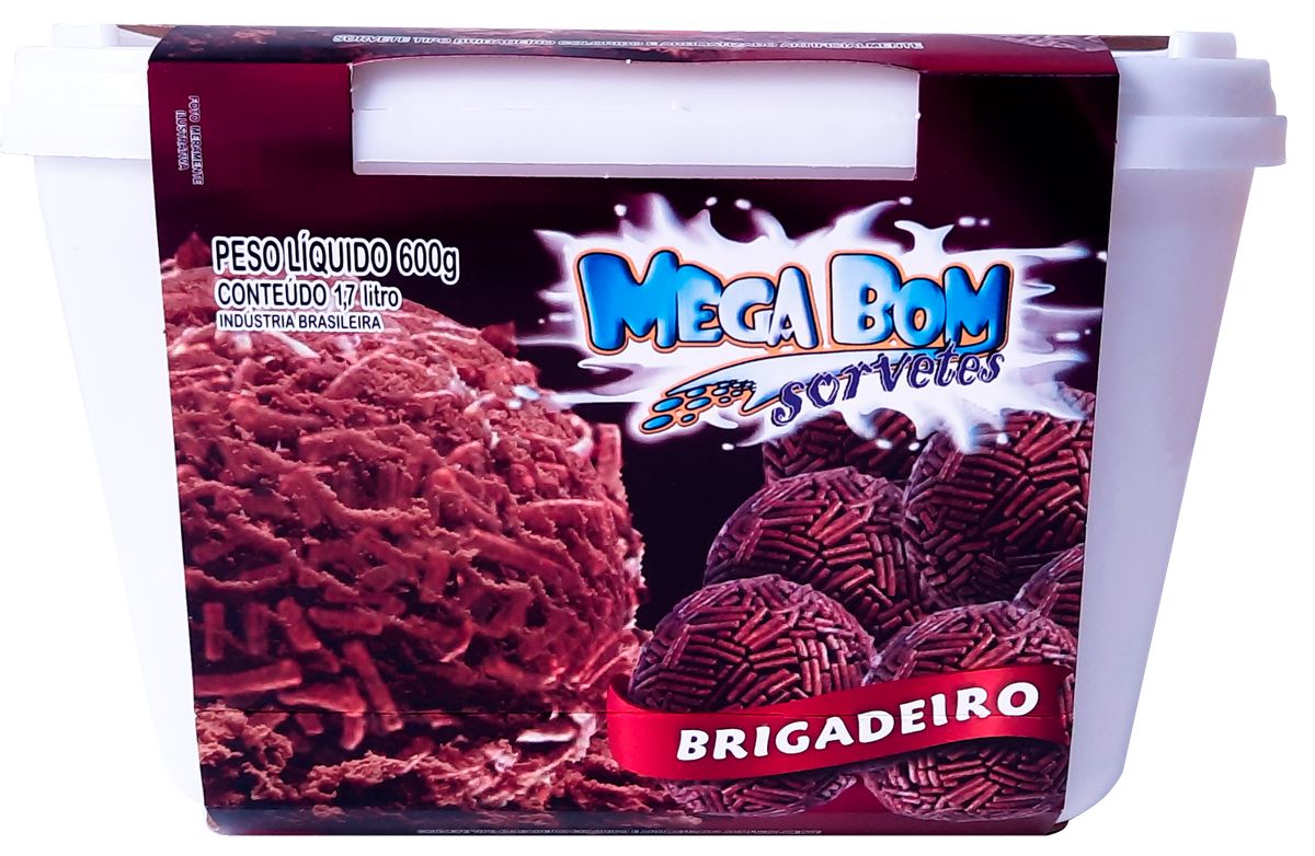 Sorvete Brigadeiro Mega Bom 1,7L