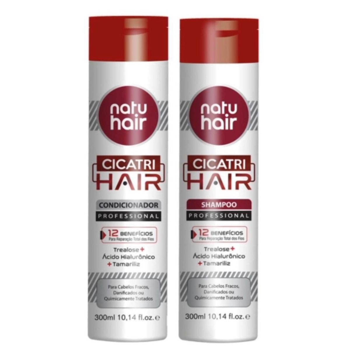 Conjunto Shampoo + Condicionador Natu Hair Cicatri Hair