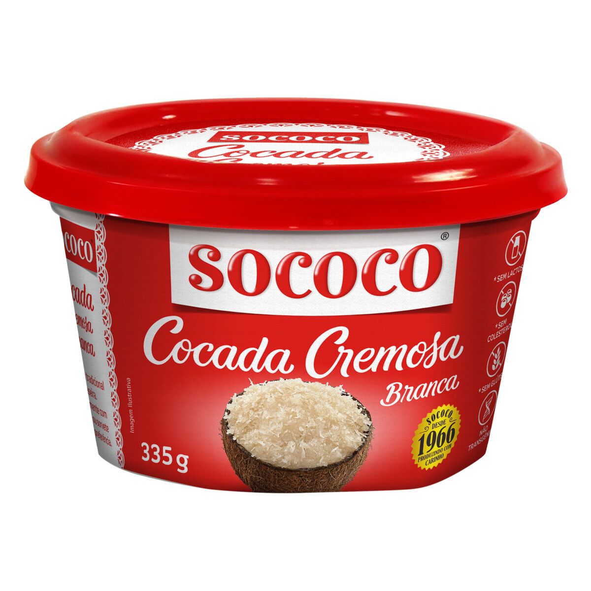 Cocada Branca Cremosa Sococo Pote 335g image number 0