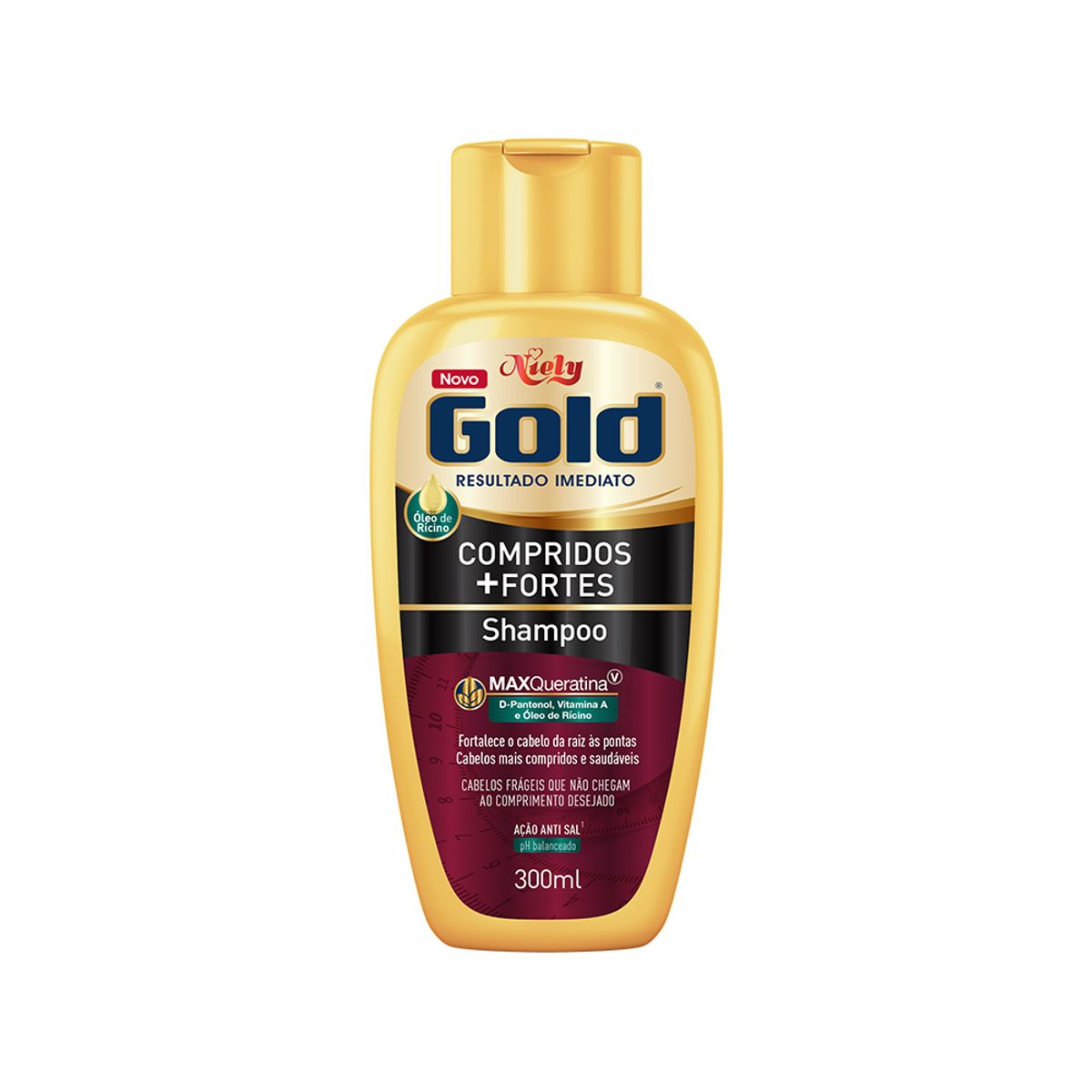 Shampoo Niely Gold Compridos + Fortes Frasco 275ml