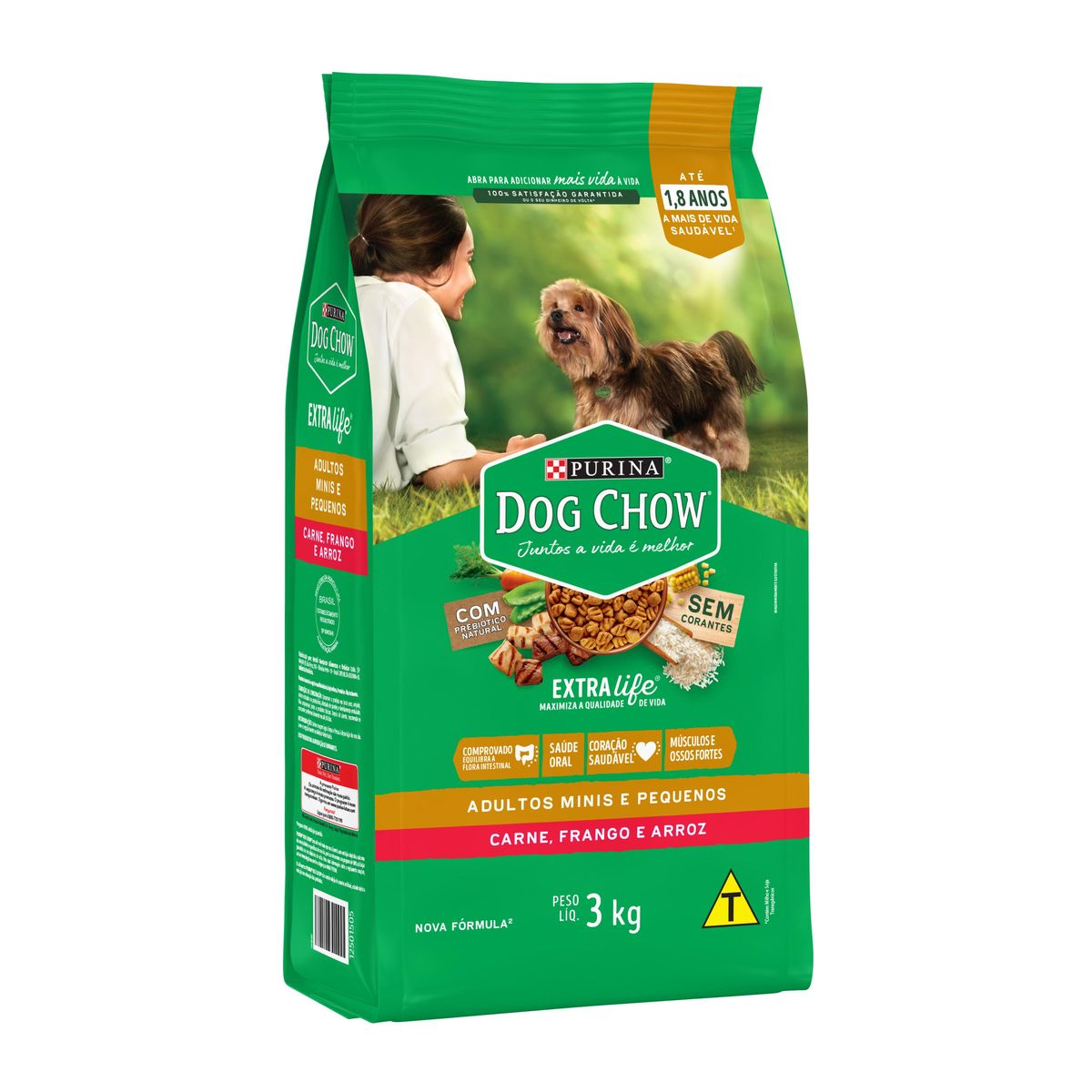Alimento Dog Chow Cães Adultos Minis e Pequenos Frango e Arroz 3kg image number 3