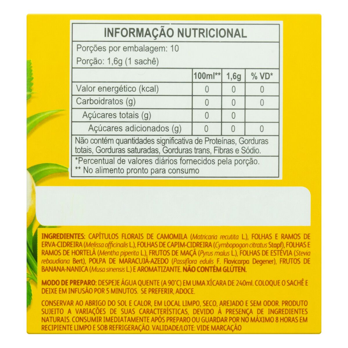 Chá Leão Sabor Camomila, Cidreira & Maracujá 16g image number 1
