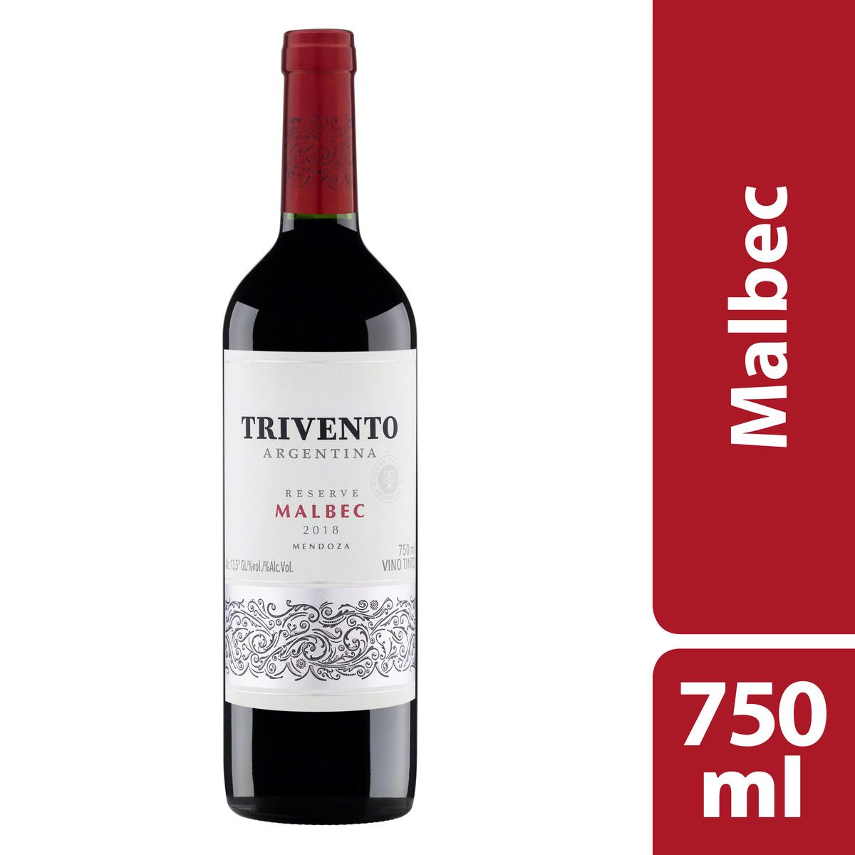 Vinho Argentino Tinto Seco Reserve Trivento Malbec Mendoza Garrafa 750ml image number 1