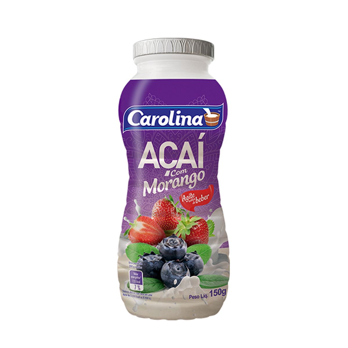 Bebida Láctea Carolina Açai com Morango 150g