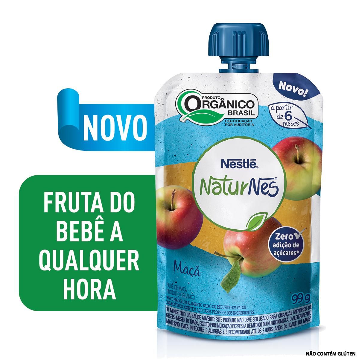 Purê Orgânico Nestlé Naturnes Maçã 99g image number 1