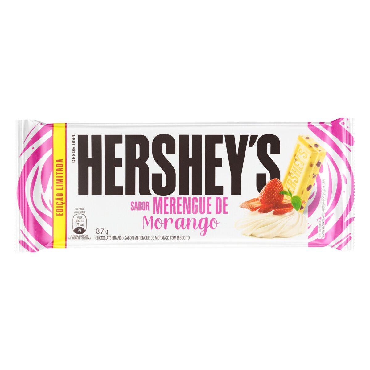 Chocolate Barra Hershey's Merengue de Morango 87g