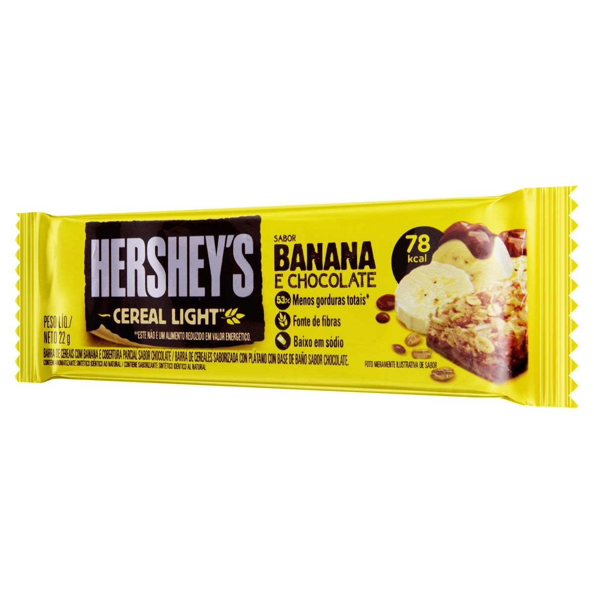 Barra de Cereal Banana Cobertura Chocolate Light Hershey's Pacote 22g image number 3