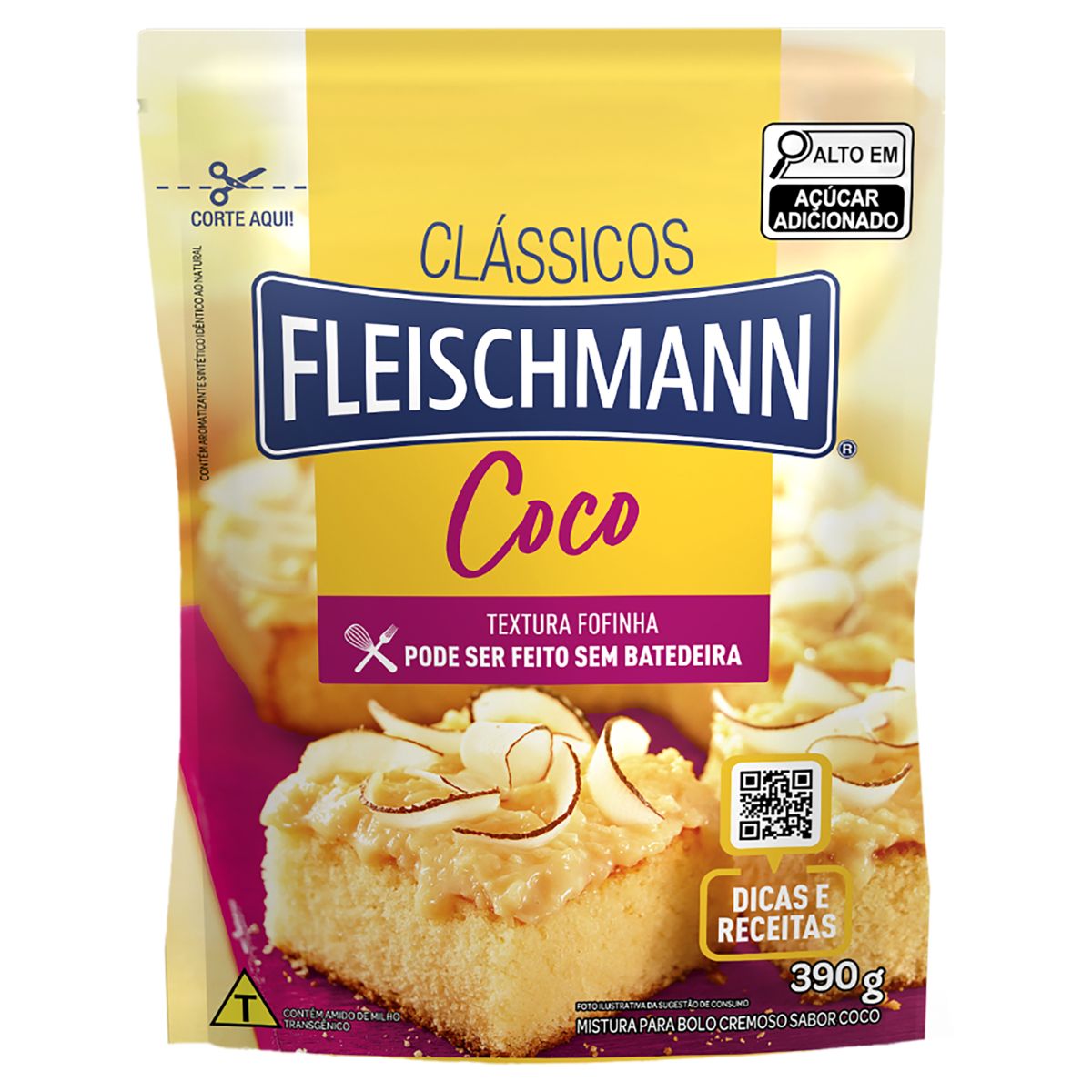 Mistura para Bolo Fleischmann Coco 390G