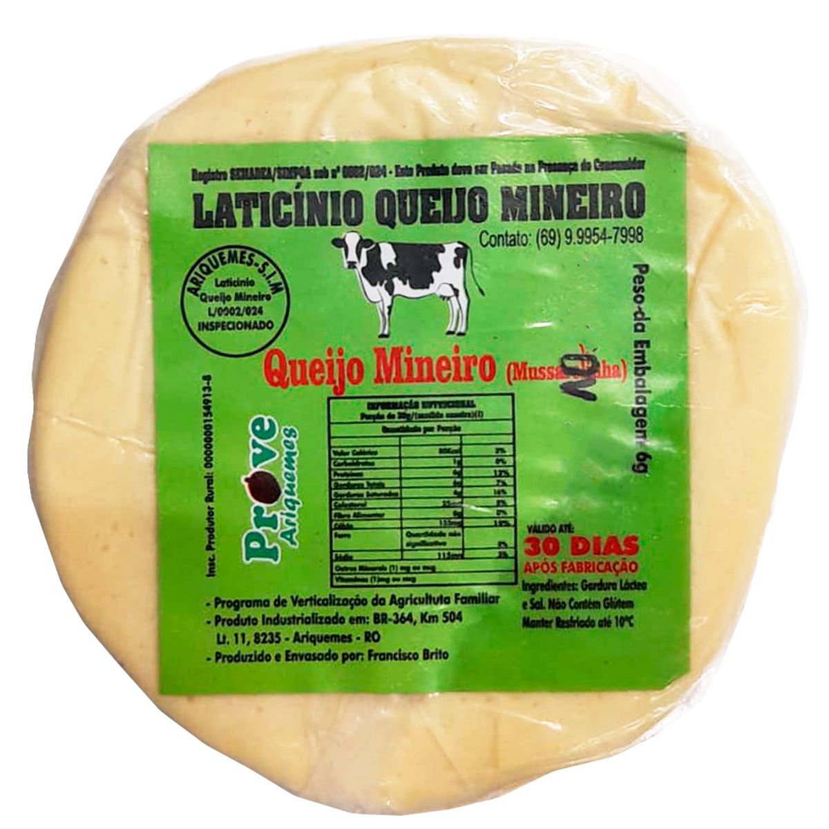 Queijo Mineiro 1 Unid. Aprox.640g image number 0