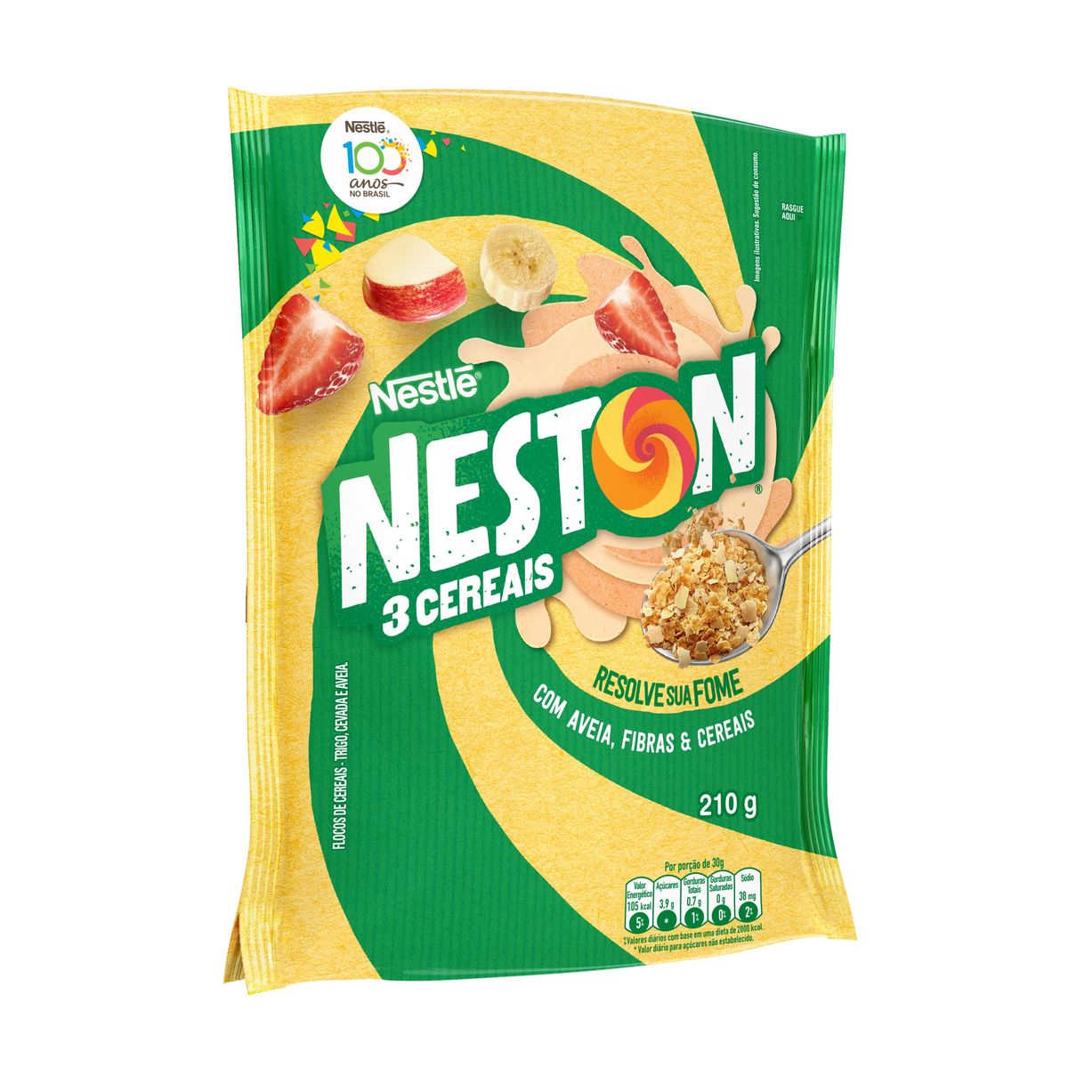Cereal Infantil Neston 3 Cereais Pacote 210g