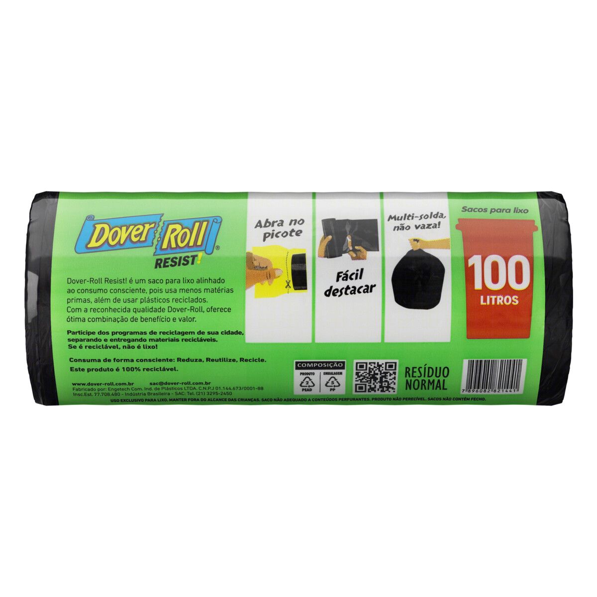 Saco para Lixo Dover Roll 100L Resist 15 Unidades image number 1