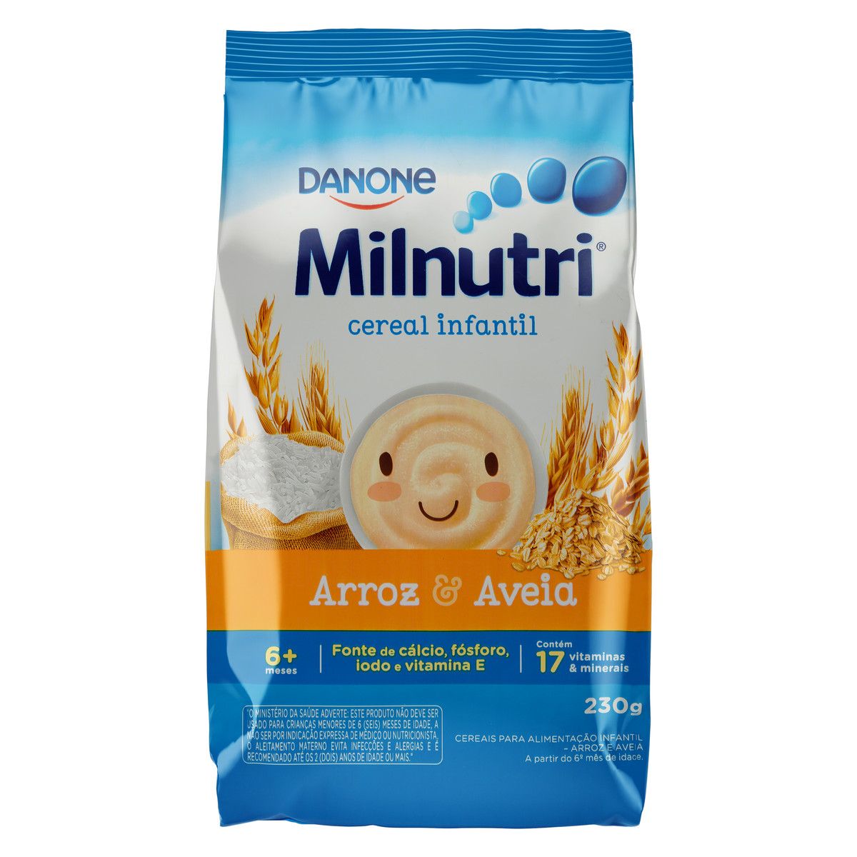Cereal Infantil Arroz & Aveia Milnutri Pacote 230g