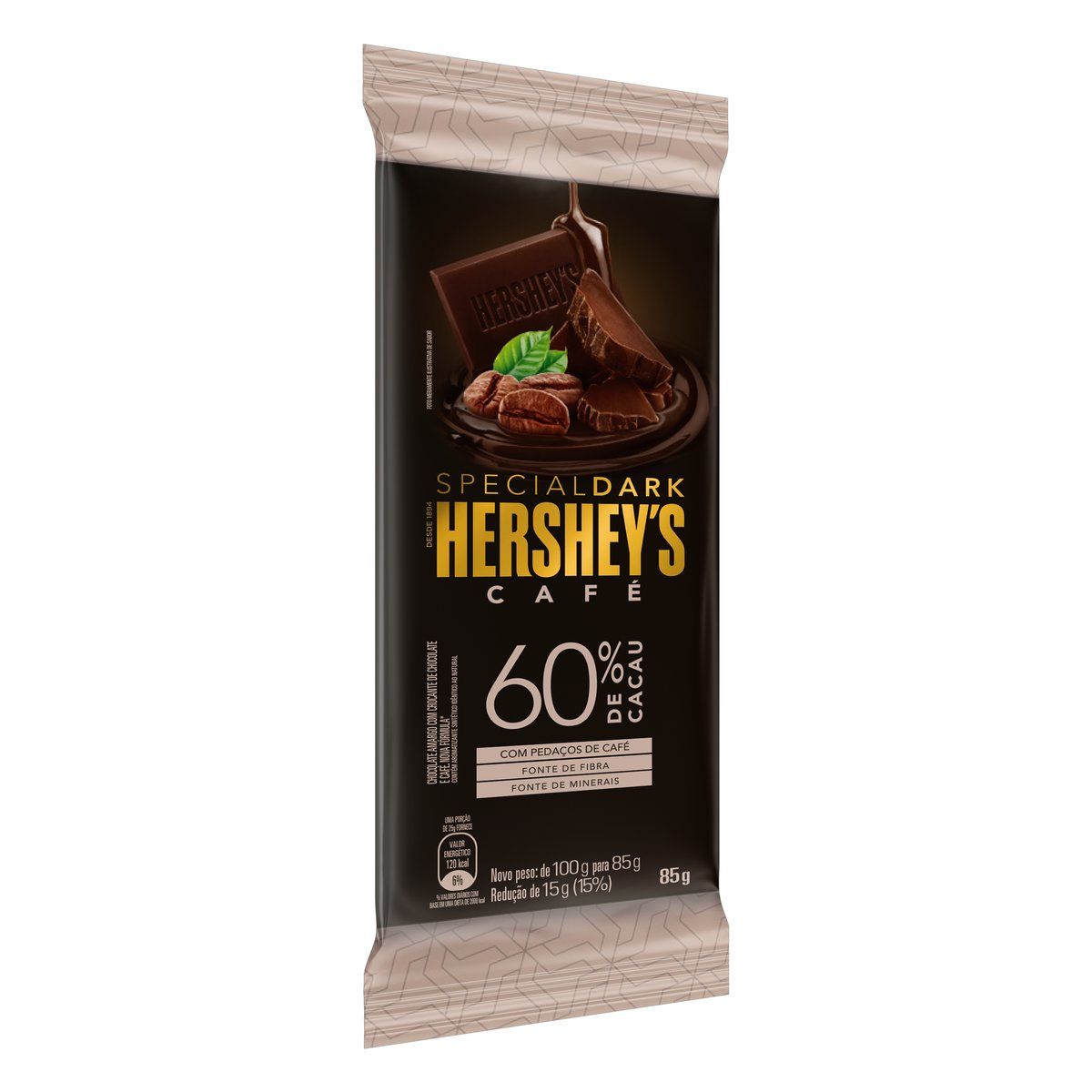 Chocolate Hershey's Café Amargo 60% Cacau 85g image number 3