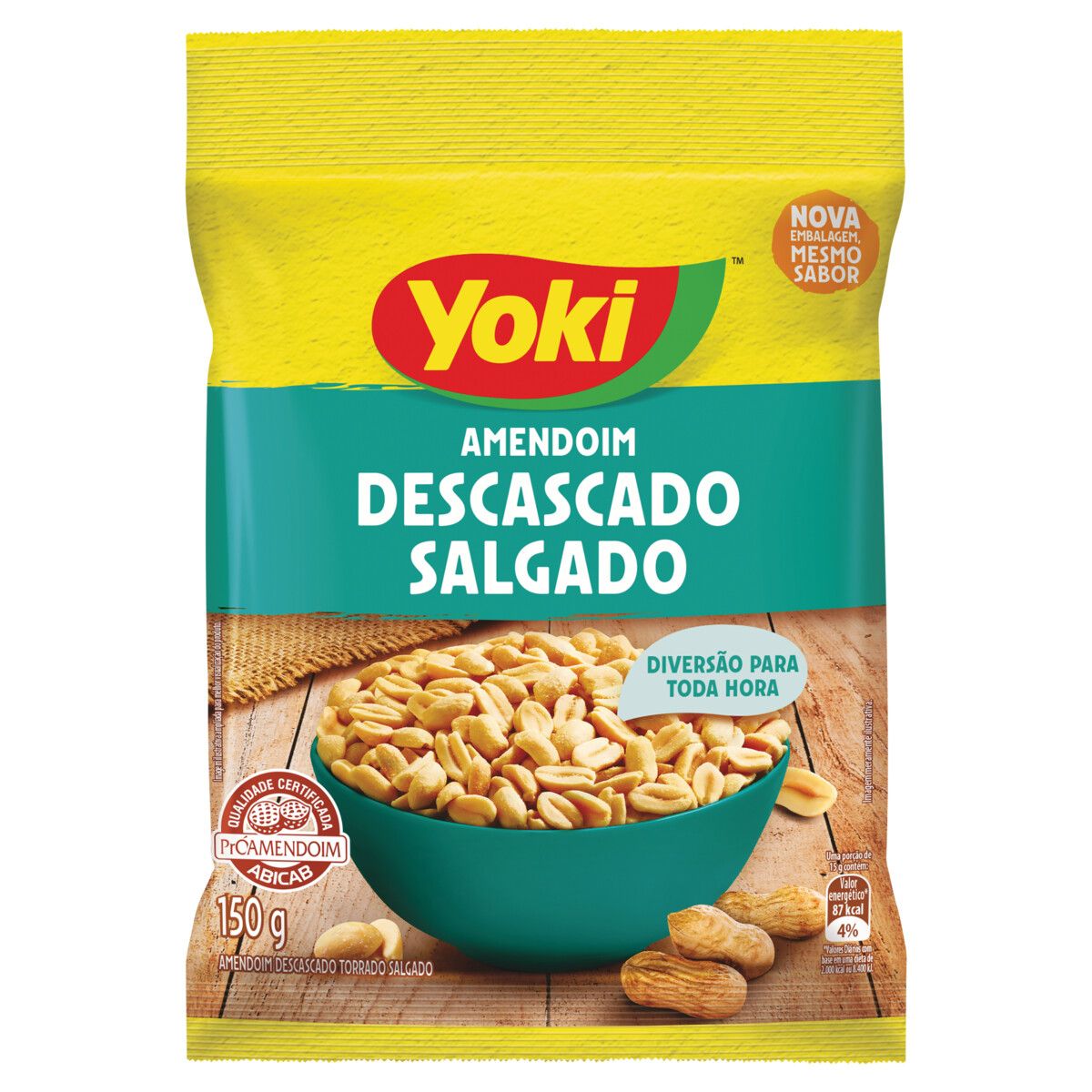 Amendoim Salgado Yoki sem Casca  Pacote 150g