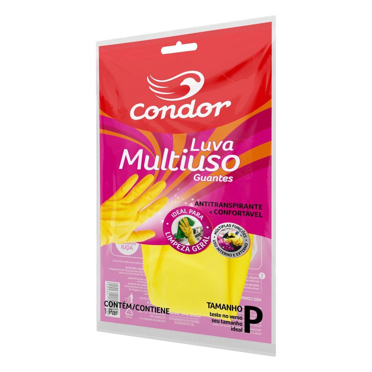 Luva Multiuso Amarela Condor Tamanho P image number 2