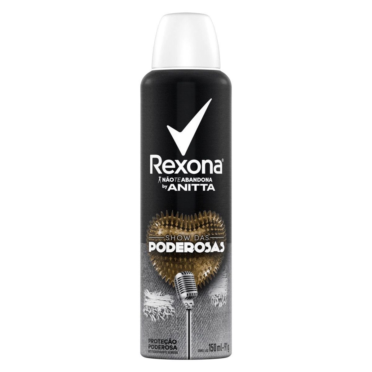 Desodorante Antitranspirante Aerosol Rexona Show das Poderosas by Anitta 150ml