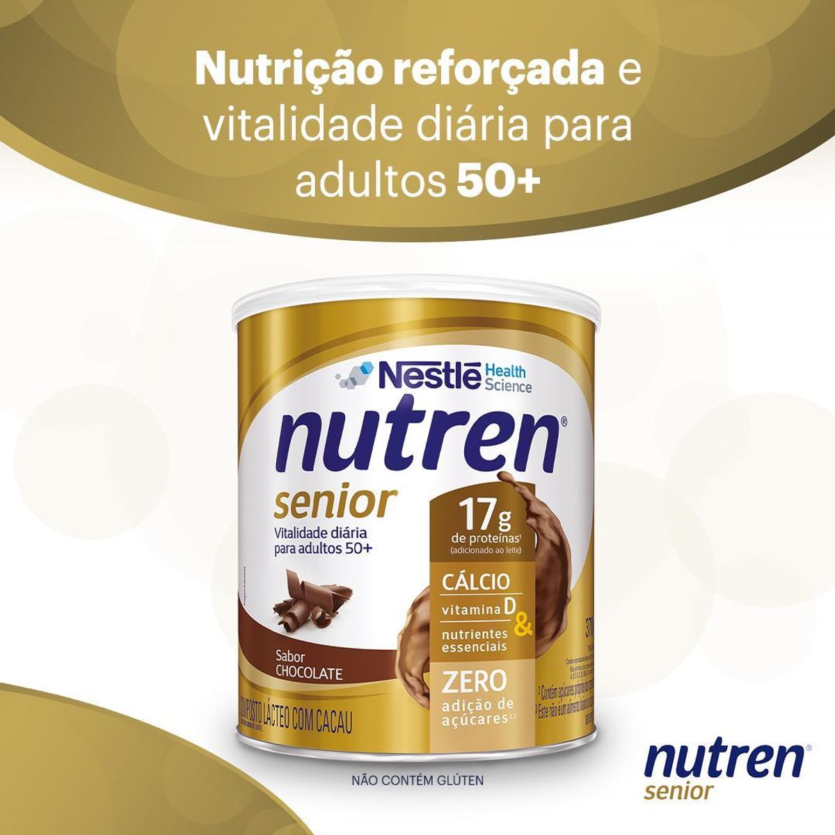 Complemento Alimentar Nutren Senior Chocolate 370g image number 2
